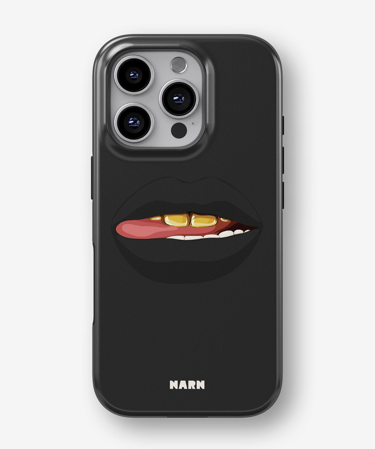 iPhone 16 Pro Tough Case – Golden Lips - View 1