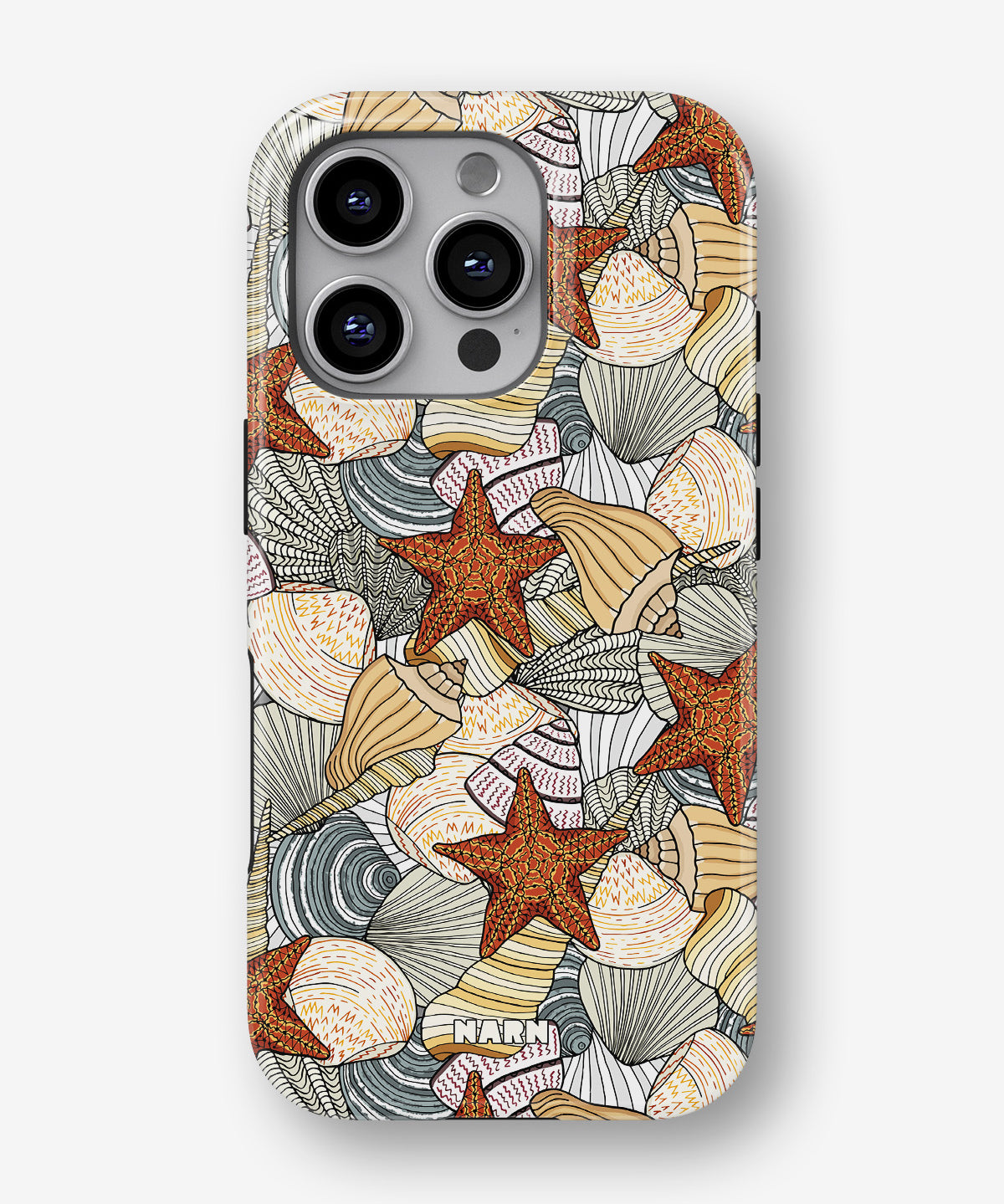 iPhone 16 Pro Tough Case – Sea Shells - View 1