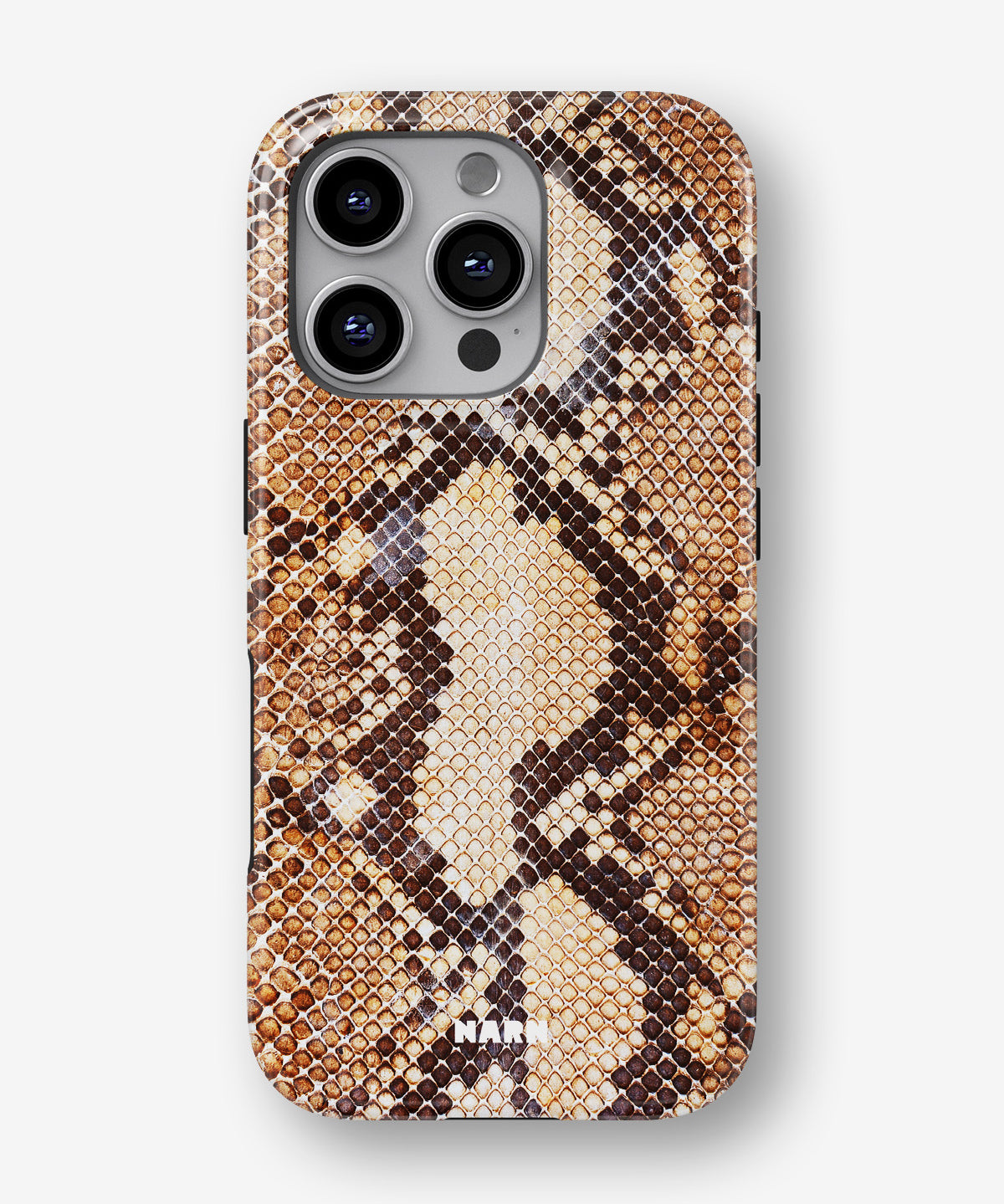 iPhone 16 Pro Tough Case – Brown Snakeskin - View 1