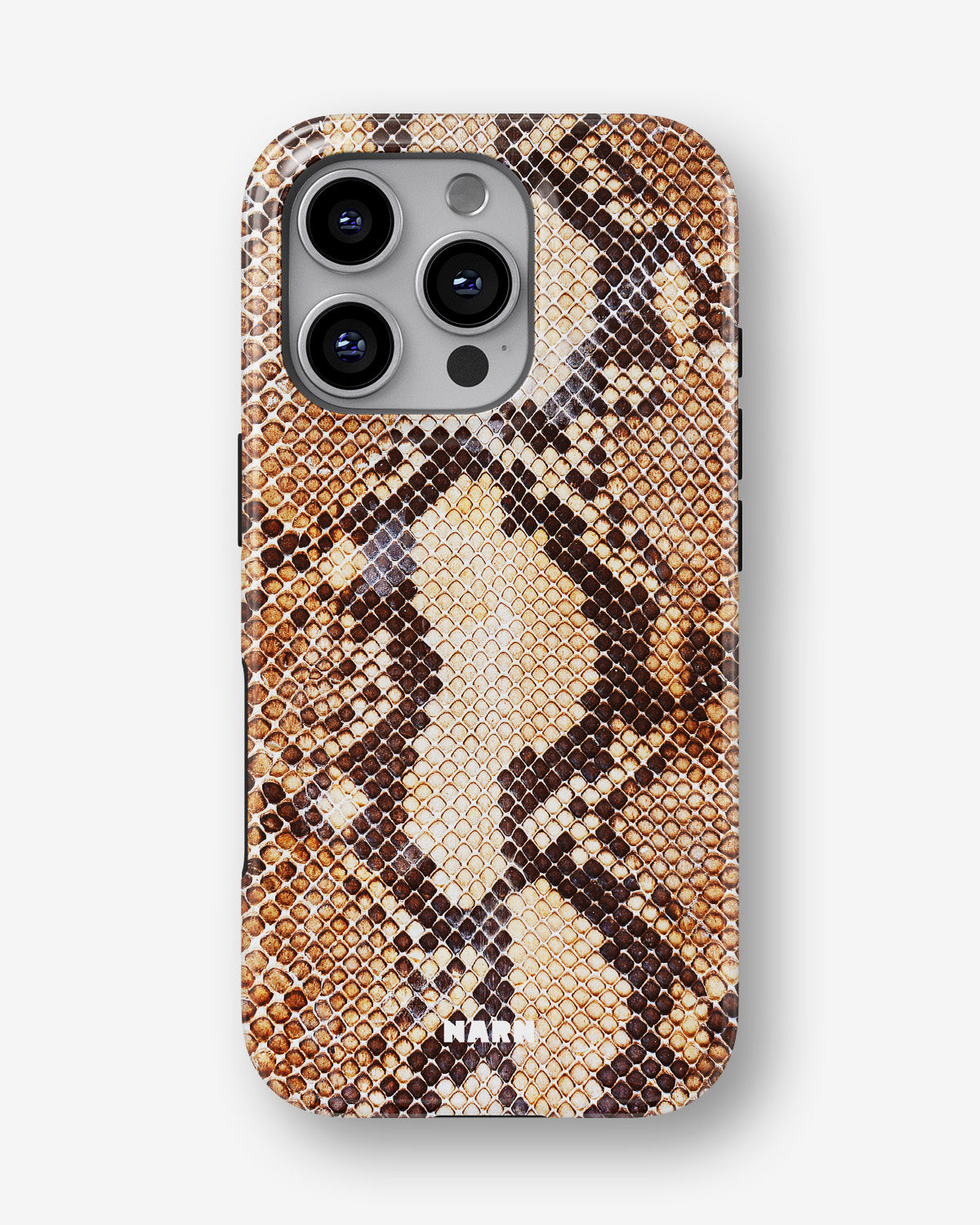 iPhone 16 Pro Tough Case – Brown Snakeskin - View 1