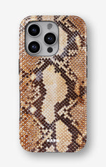iPhone 16 Pro Tough Case – Brown Snakeskin - View 1