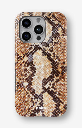 iPhone 16 Pro Tough Case – Brown Snakeskin - View 1