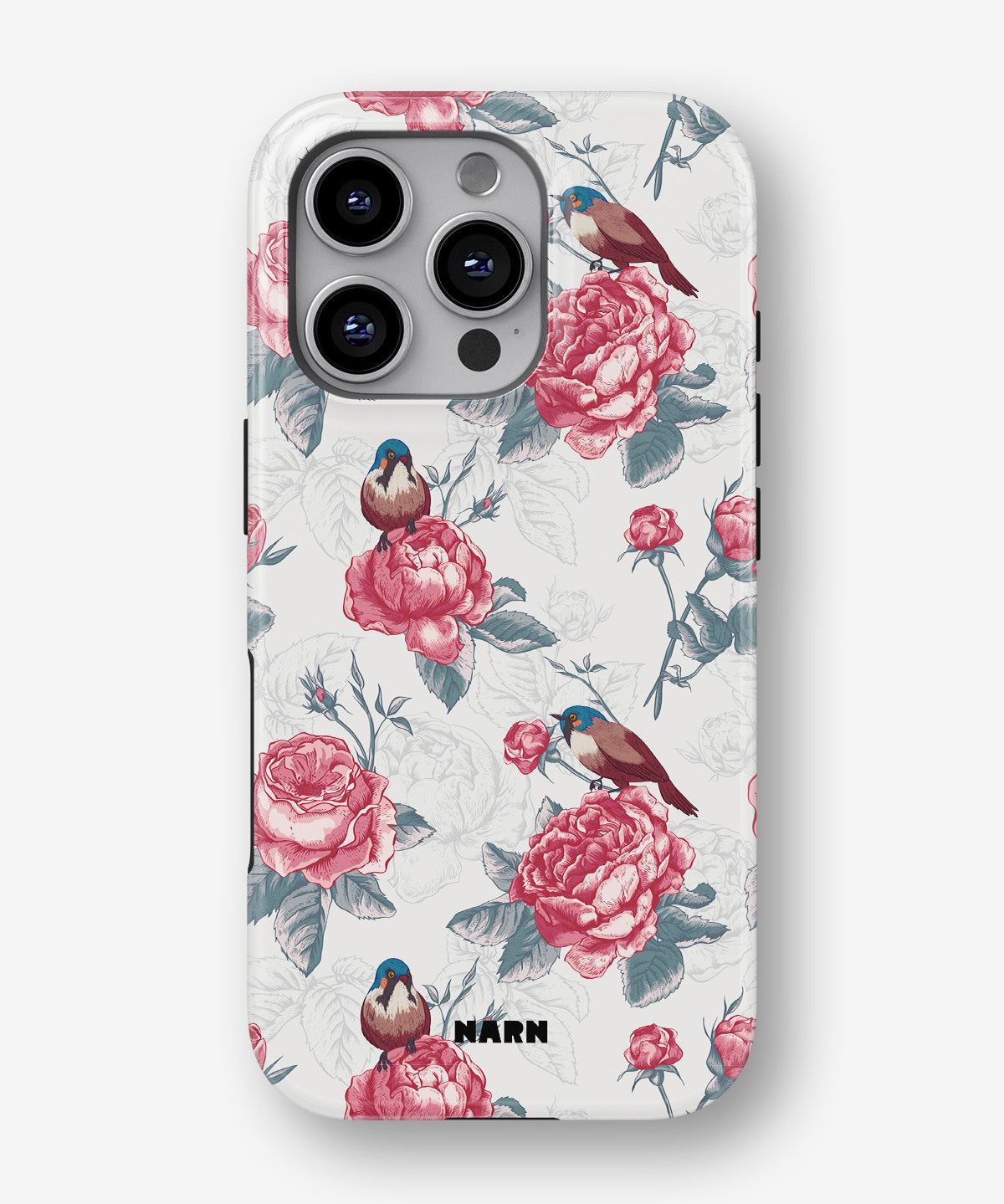 iPhone 16 Pro Tough Case – Birds Among Roses - View 1