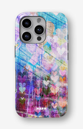 iPhone 16 Pro Tough Case – Purple Hearts - View 1