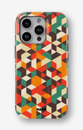 iPhone 16 Pro Tough Case – Retro Geometric - View 1