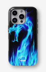 iPhone 16 Pro Tough Case – Blue Flames Dragon - View 1