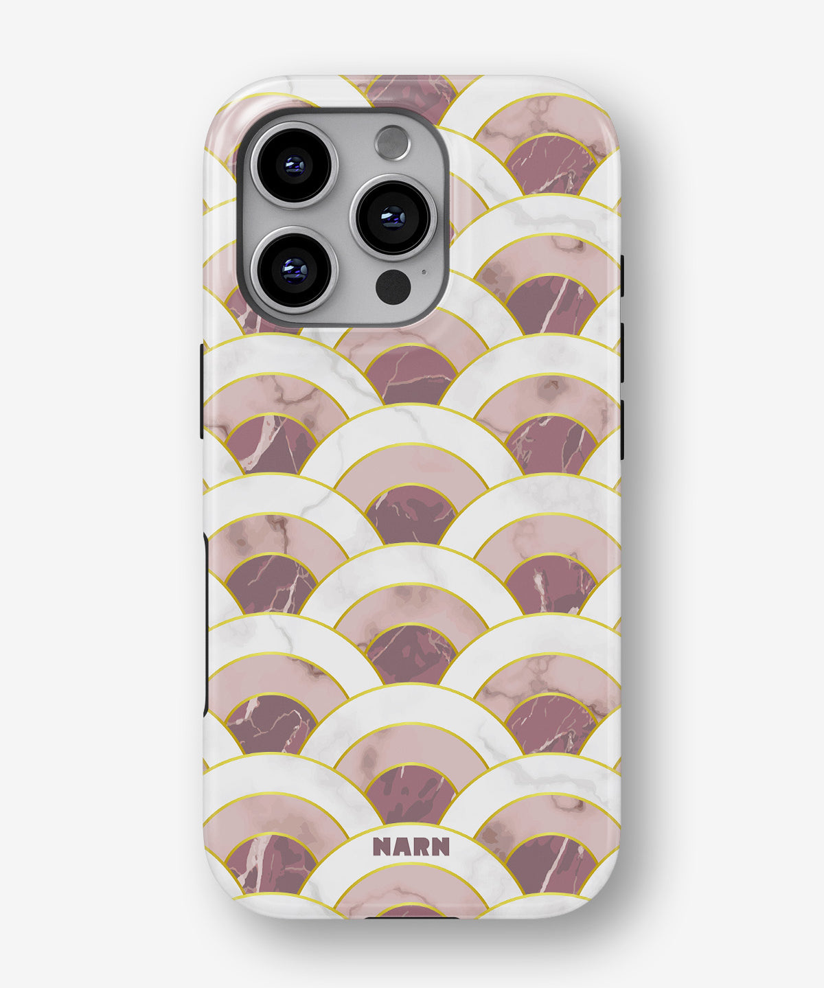 iPhone 16 Pro Tough Case – Pink Marble Waves - View 1