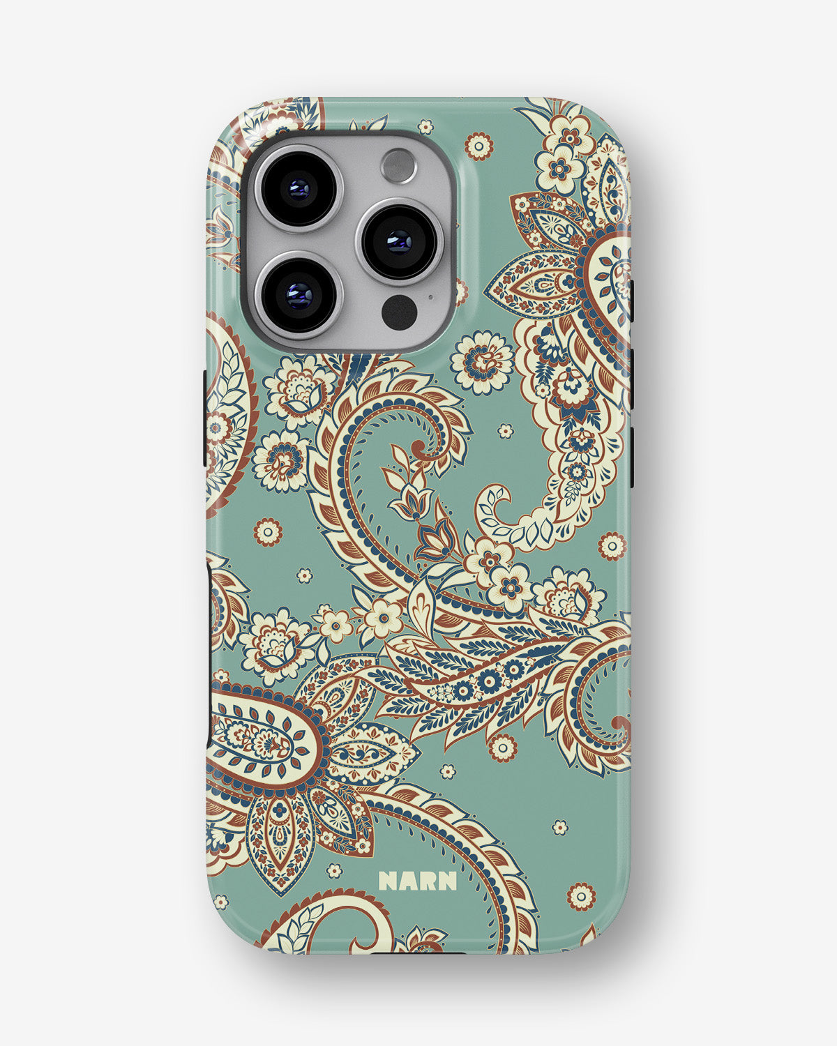 iPhone 16 Pro Tough Case – Paisley Green - View 1