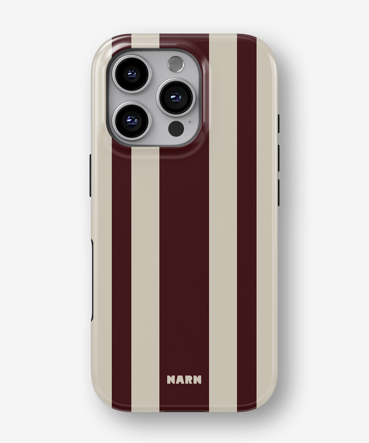 iPhone 16 Pro Tough Case – Bordeaux Stripe - View 1
