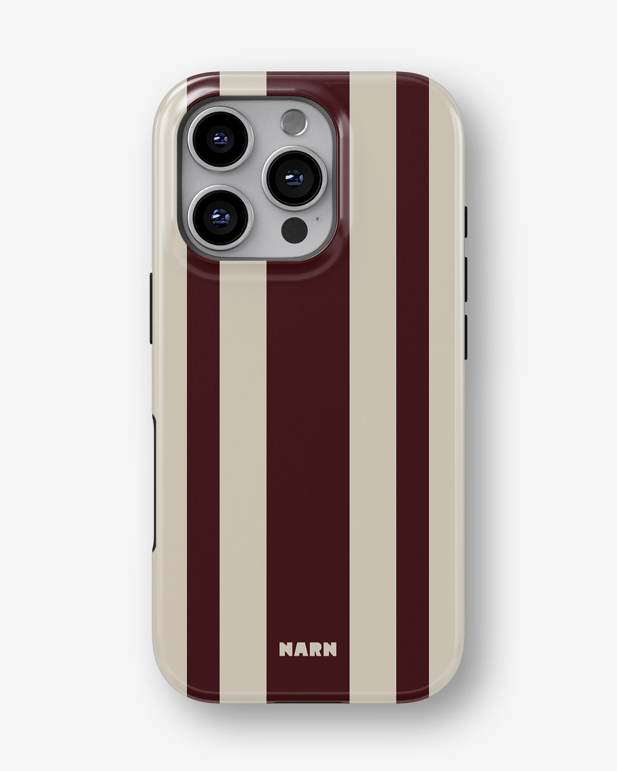 iPhone 16 Pro Tough Case – Bordeaux Stripe - View 1