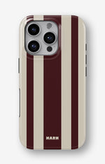 iPhone 16 Pro Tough Case – Bordeaux Stripe - View 1