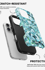 iPhone 16 Pro Tough Case – Green Crystals - View 2