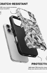 iPhone 16 Pro Tough Case – Grey Crystals - View 2
