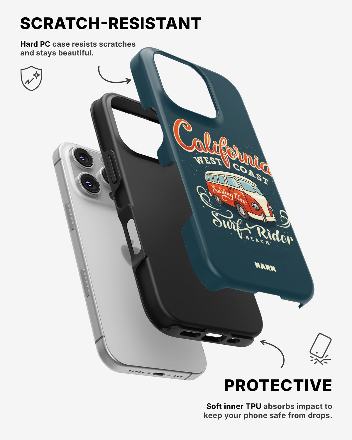 iPhone 16 Pro Tough Case – California Surf - View 2