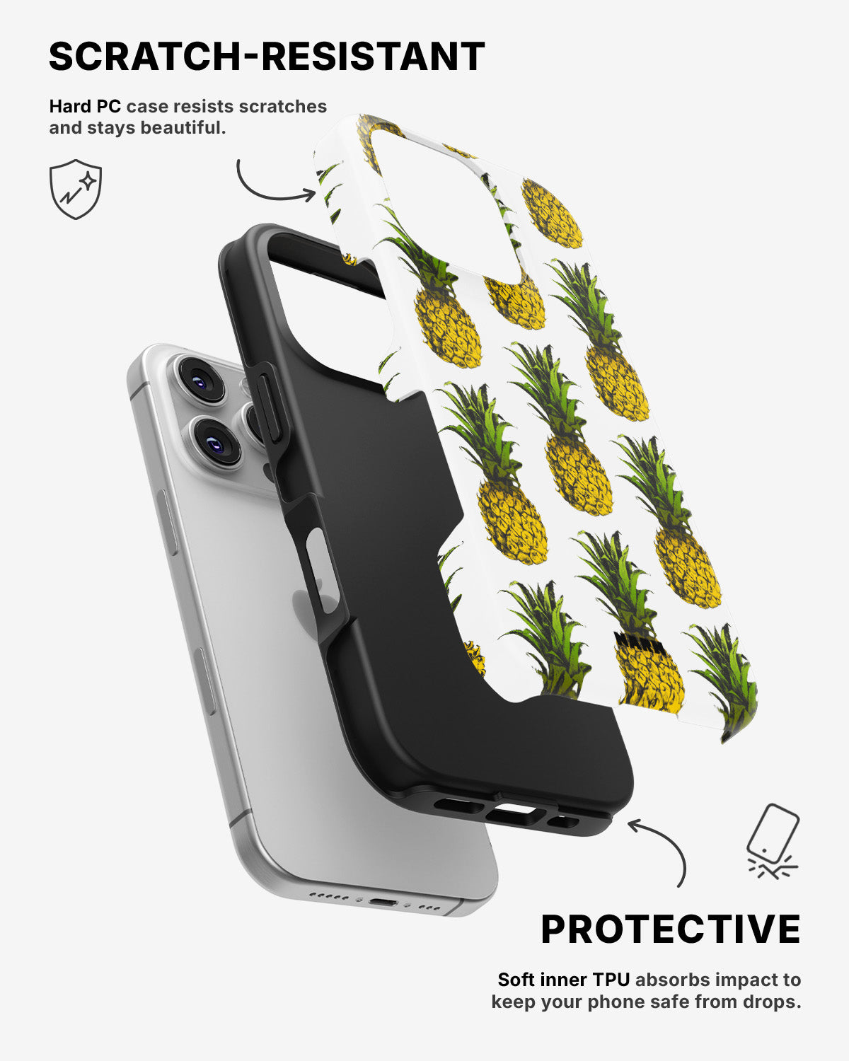iPhone 16 Pro Tough Case – Pineapple Bliss - View 2