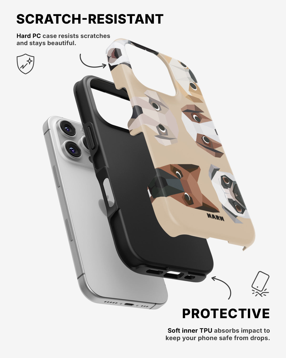 iPhone 16 Pro Tough Case – Cute Dogs - View 2