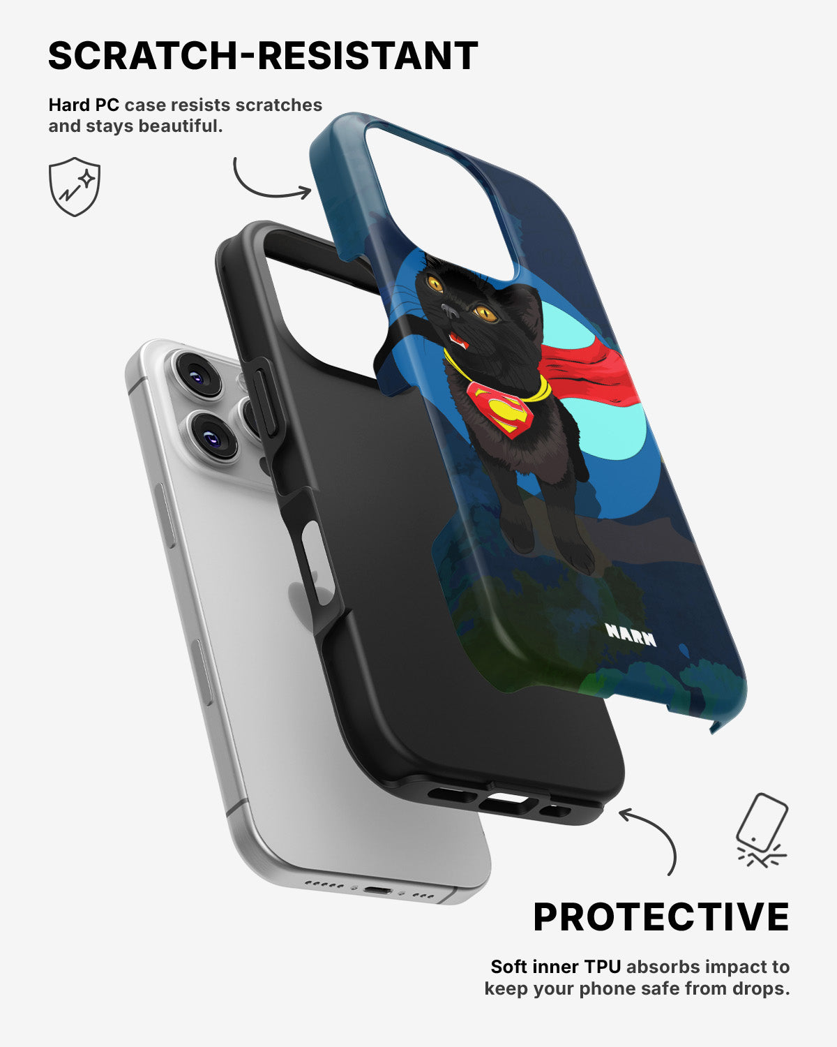 iPhone 16 Pro Tough Case – Super Cat - View 2