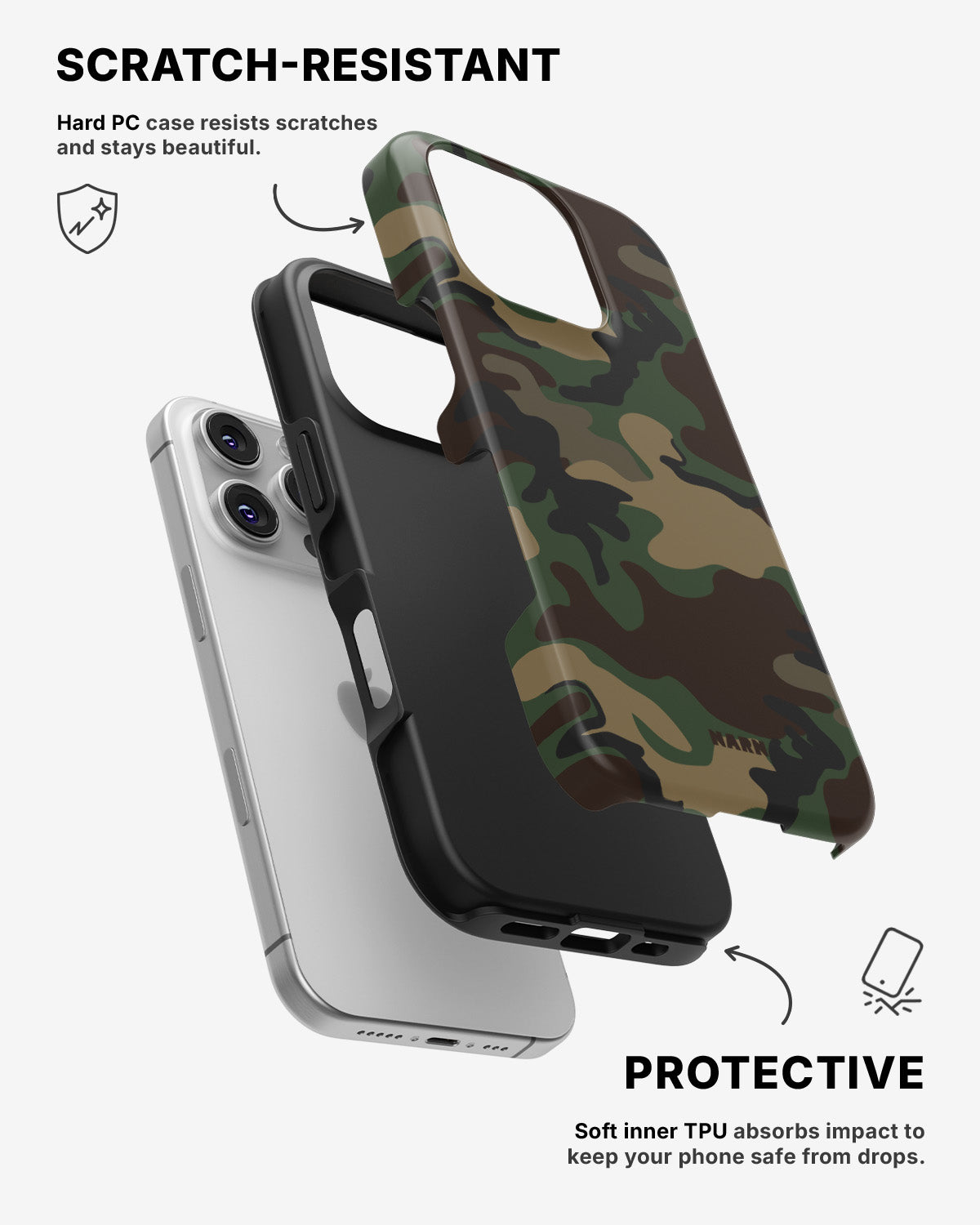 iPhone 16 Pro Tough Case – Camouflage - View 2