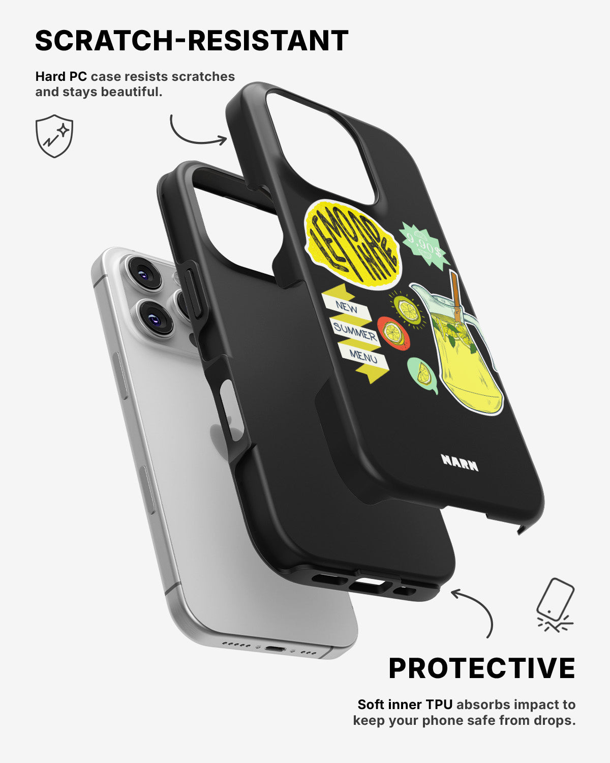 iPhone 16 Pro Tough Case – Lemon Summer - View 2