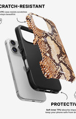 iPhone 16 Pro Tough Case – Brown Snakeskin - View 2