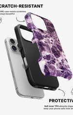 iPhone 16 Pro Tough Case – Purple Marble - View 2