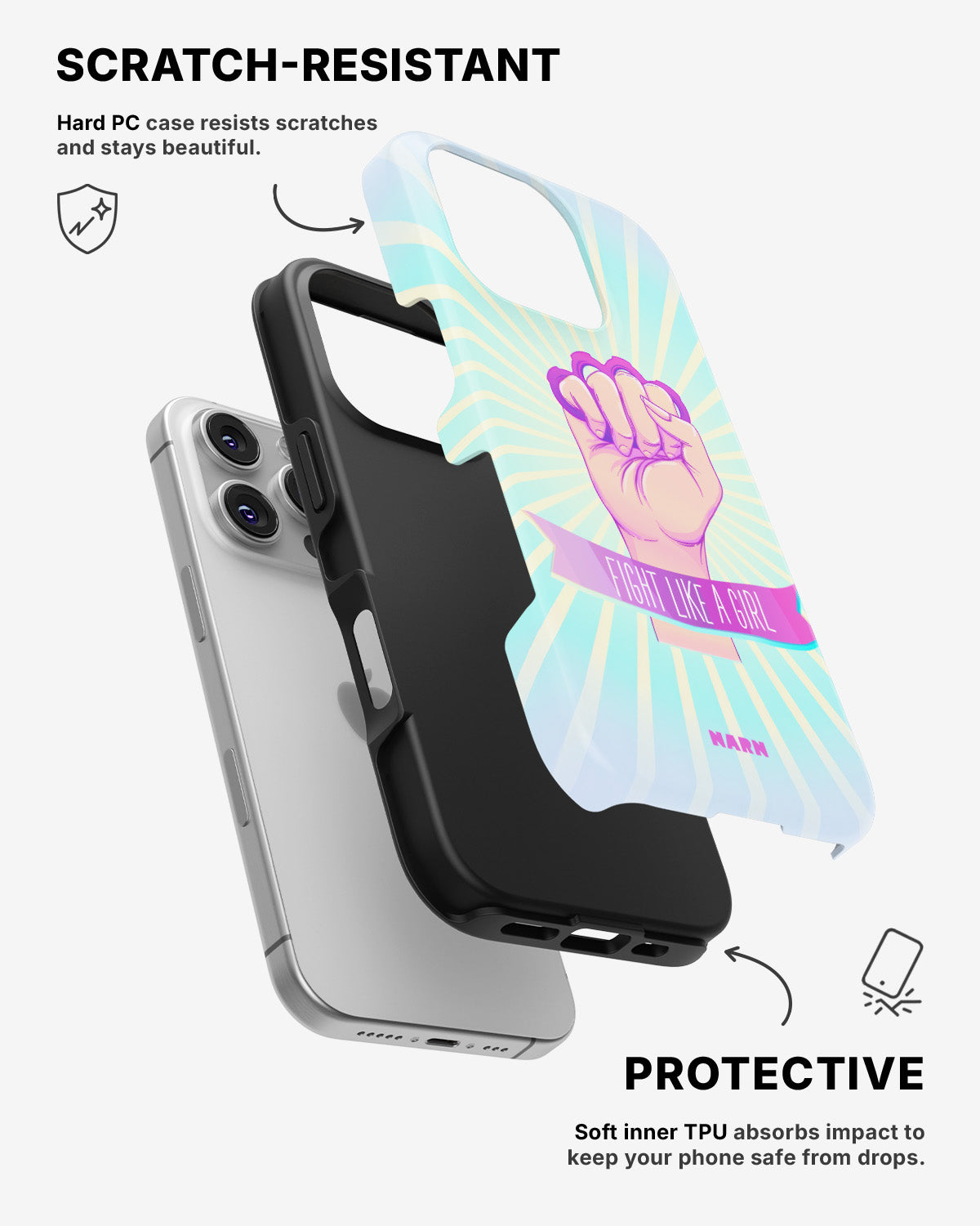 iPhone 16 Pro Tough Case – Fight Like A Girl - View 2