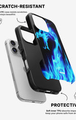 iPhone 16 Pro Tough Case – Blue Flames Dragon - View 2