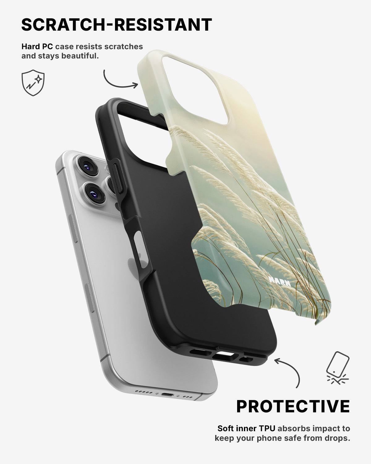 iPhone 16 Pro Tough Case – Windy Pampas - View 2