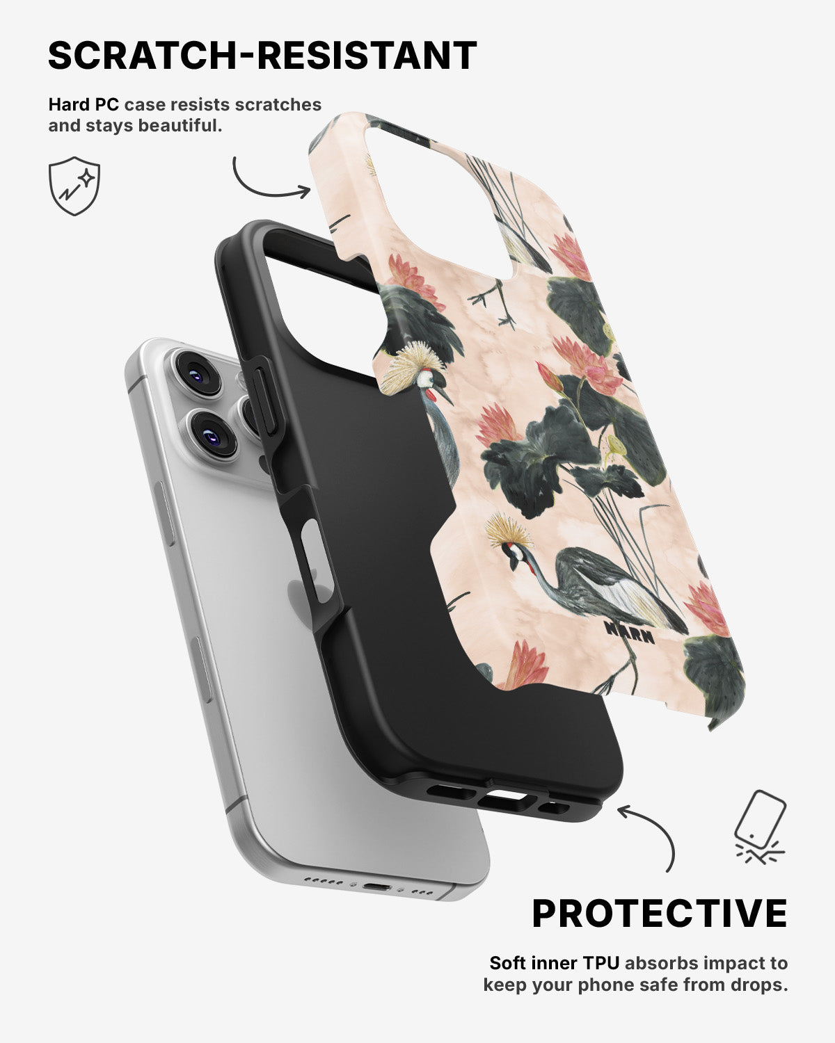 iPhone 16 Pro Tough Case – Crowned Bird - View 2