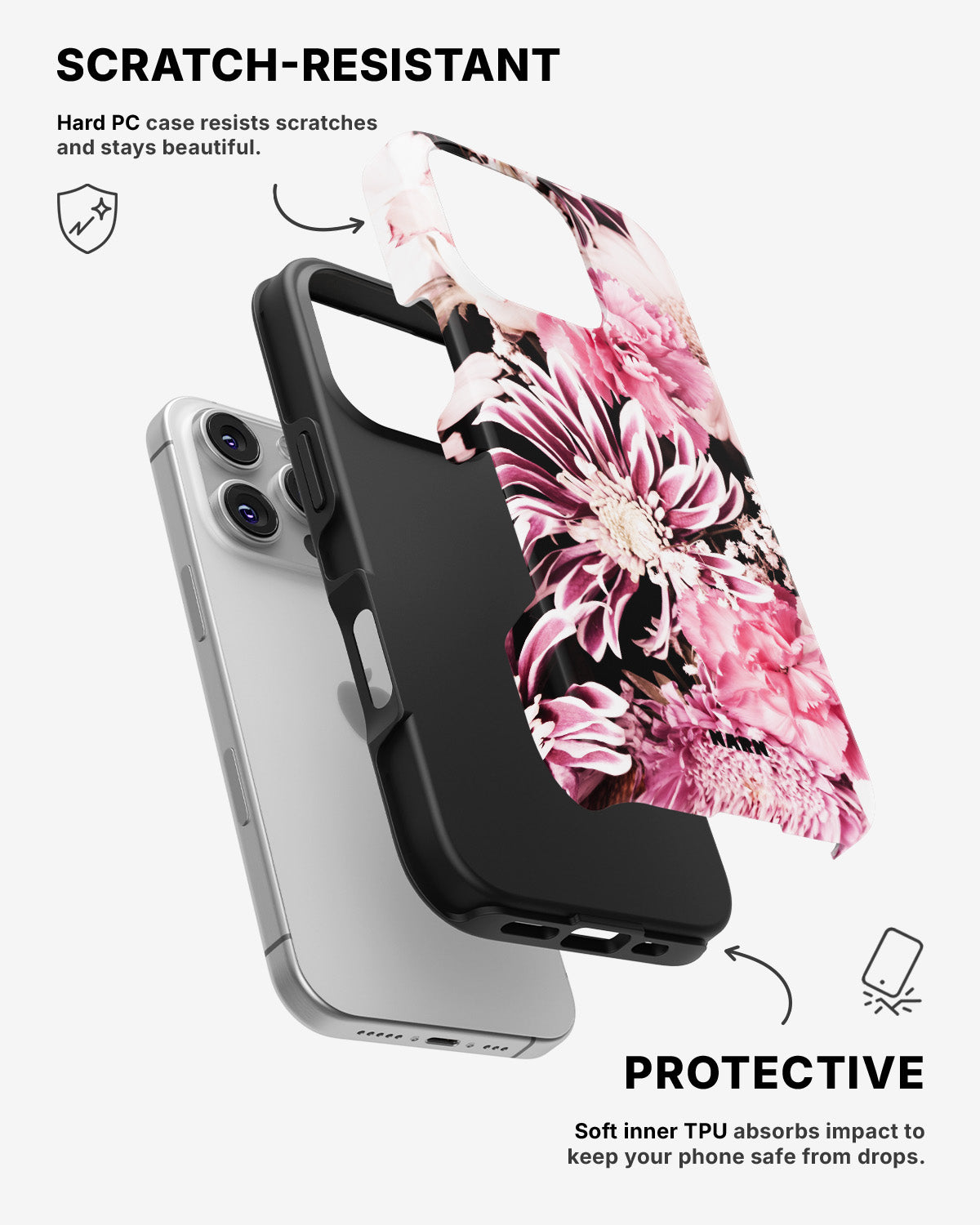 iPhone 16 Pro Tough Case – Soft Blossom - View 2