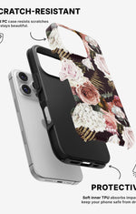 iPhone 16 Pro Tough Case – Midnight Roses - View 2
