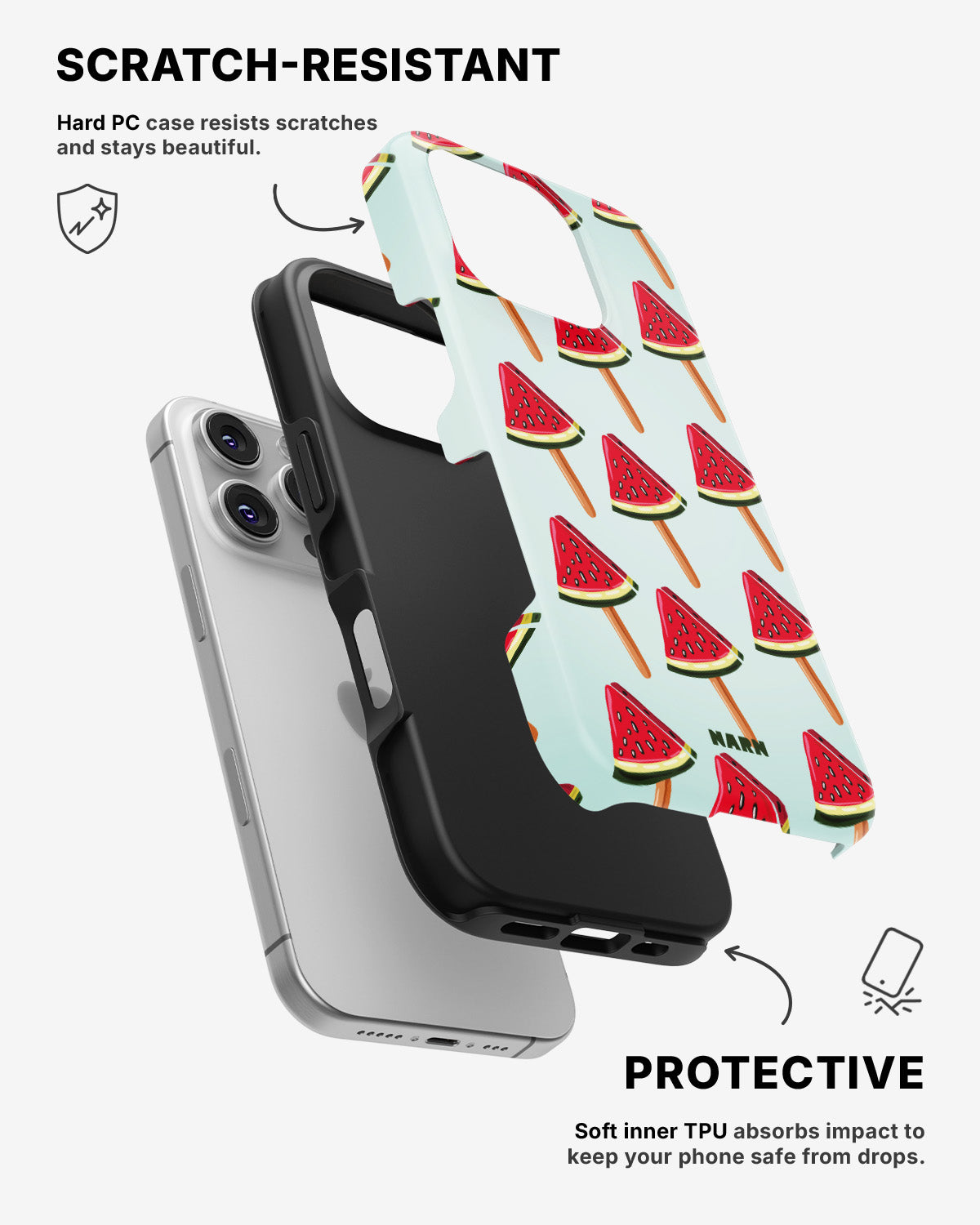 iPhone 16 Pro Tough Case – Watermelon Bliss - View 2