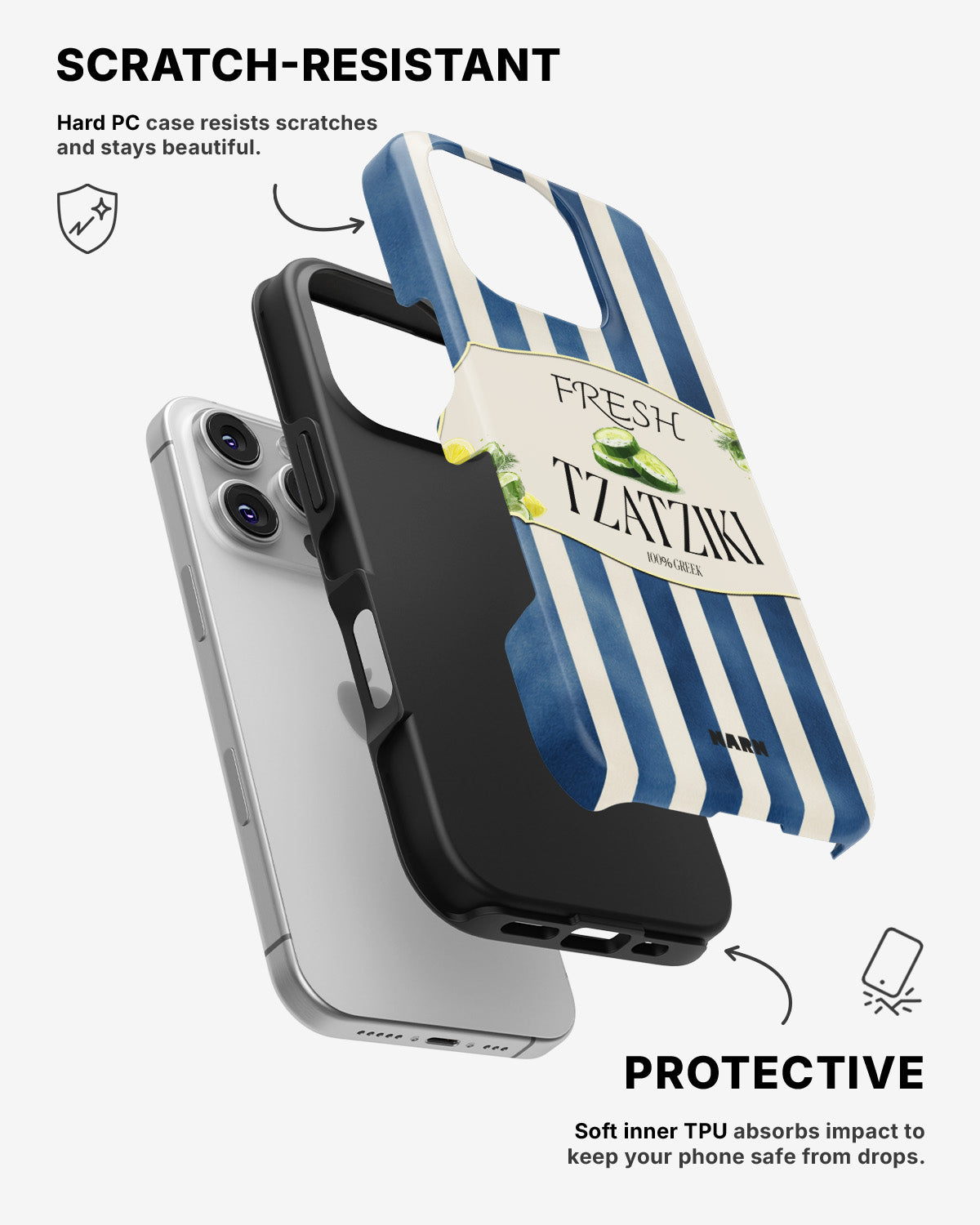 iPhone 16 Pro Tough Case – Greek Blues - View 2