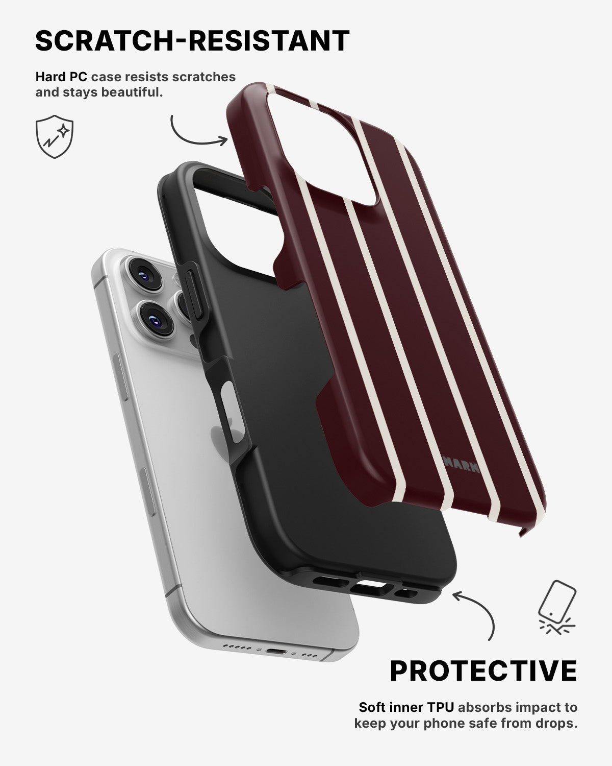 iPhone 16 Pro Tough Case – Rouge - View 2