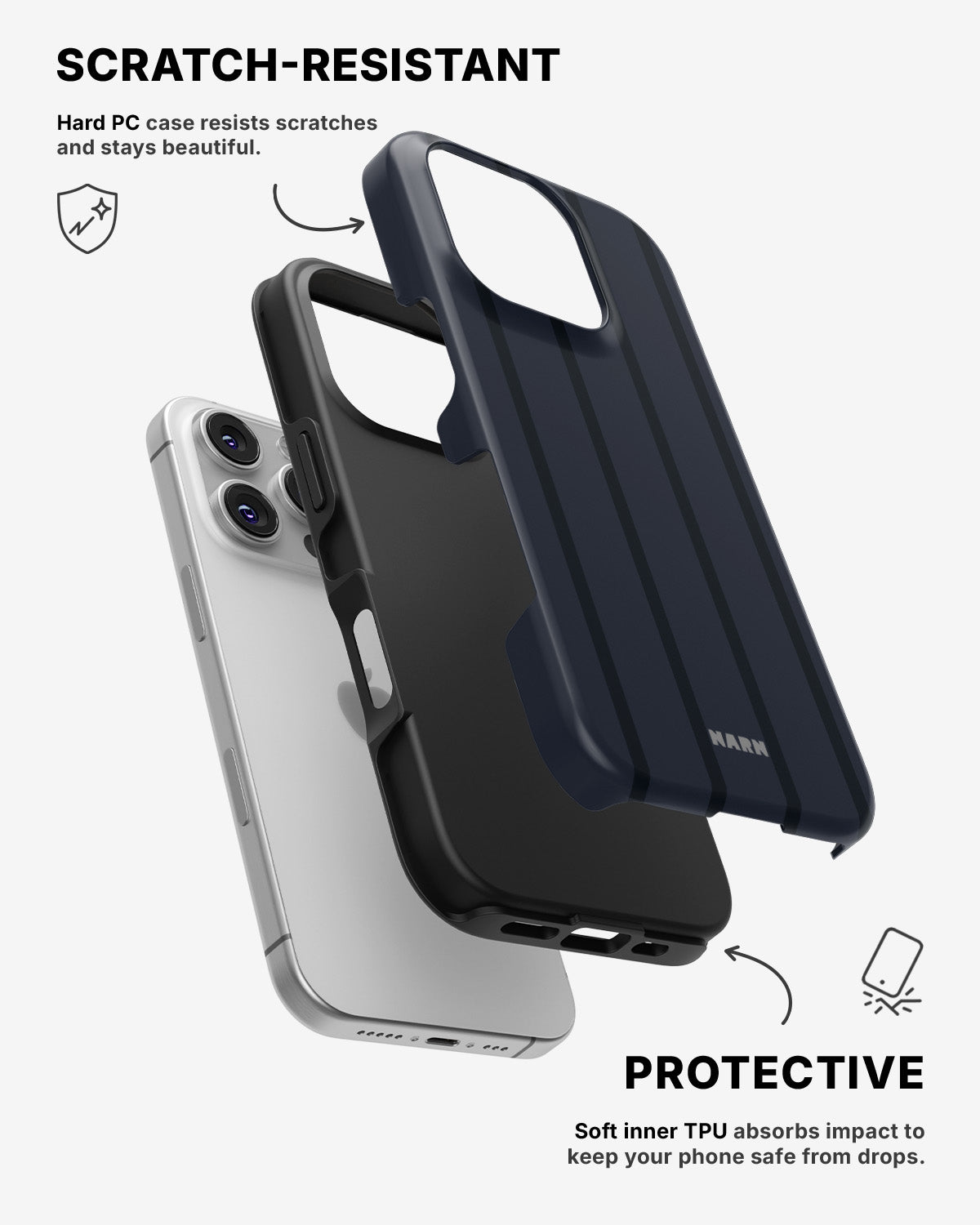 iPhone 16 Pro Tough Case – Navy Dream - View 2