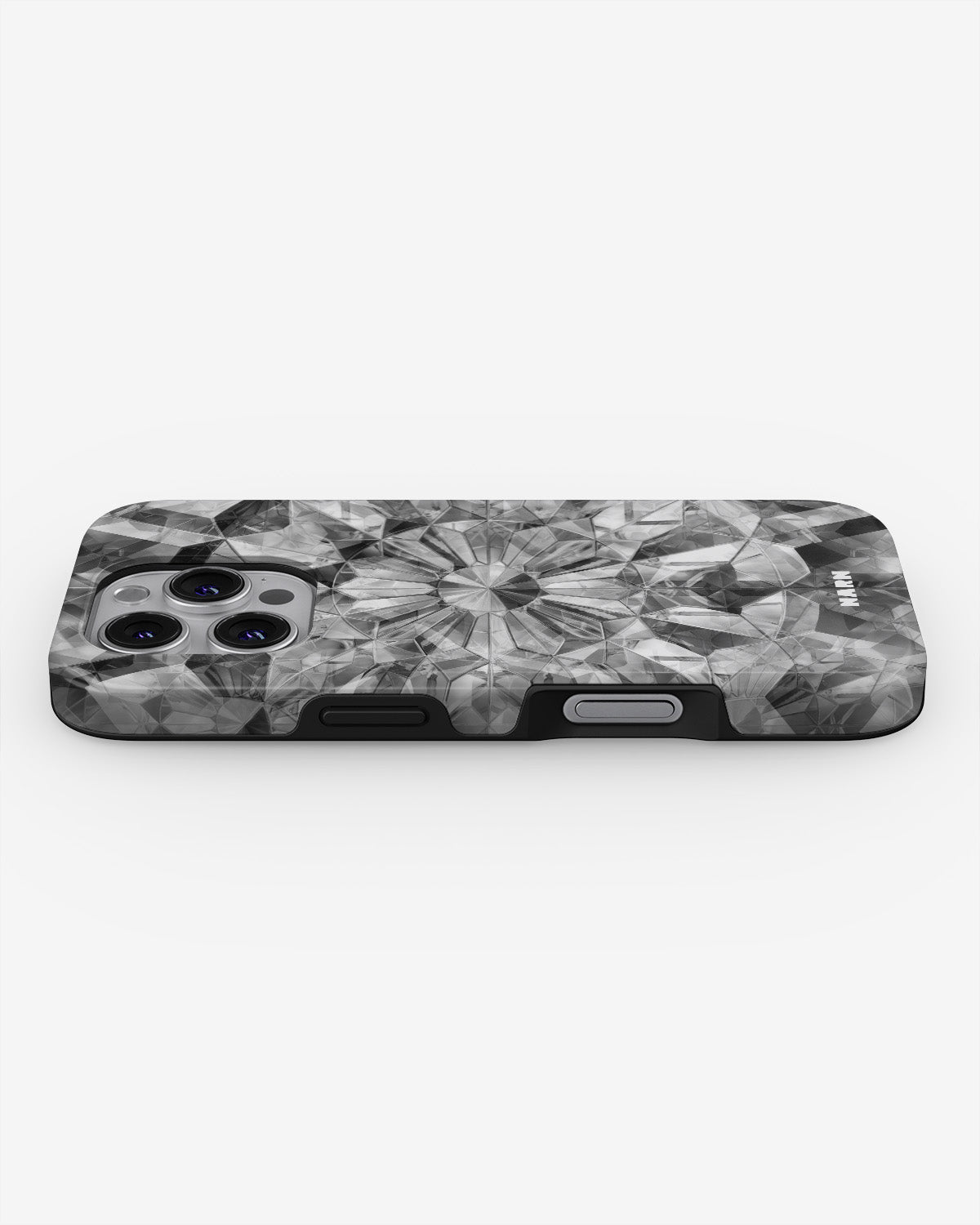 iPhone 16 Pro Tough Case – Grey Crystals - View 3