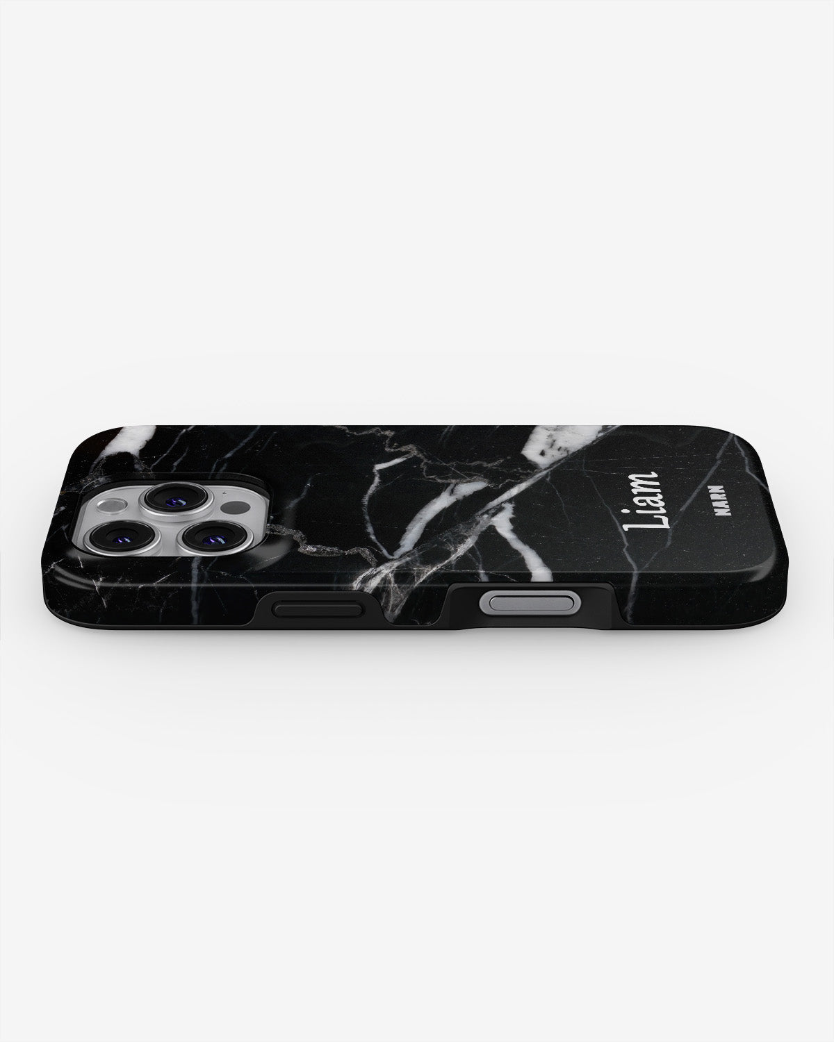 iPhone 16 Pro Tough Case – Custom - Black Marble - View 3