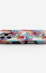 iPhone 16 Pro Tough Case – Flowered Skulls - View 3