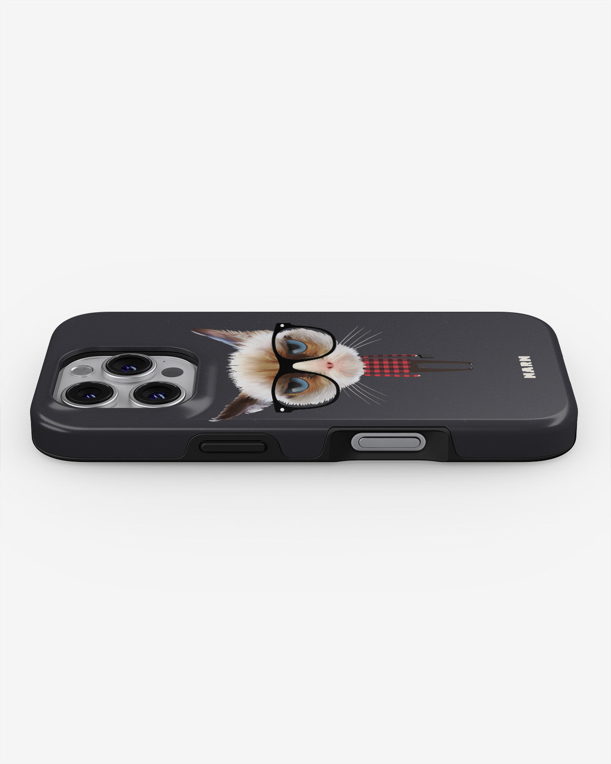 iPhone 16 Pro Tough Case – Hipster Cat - View 3