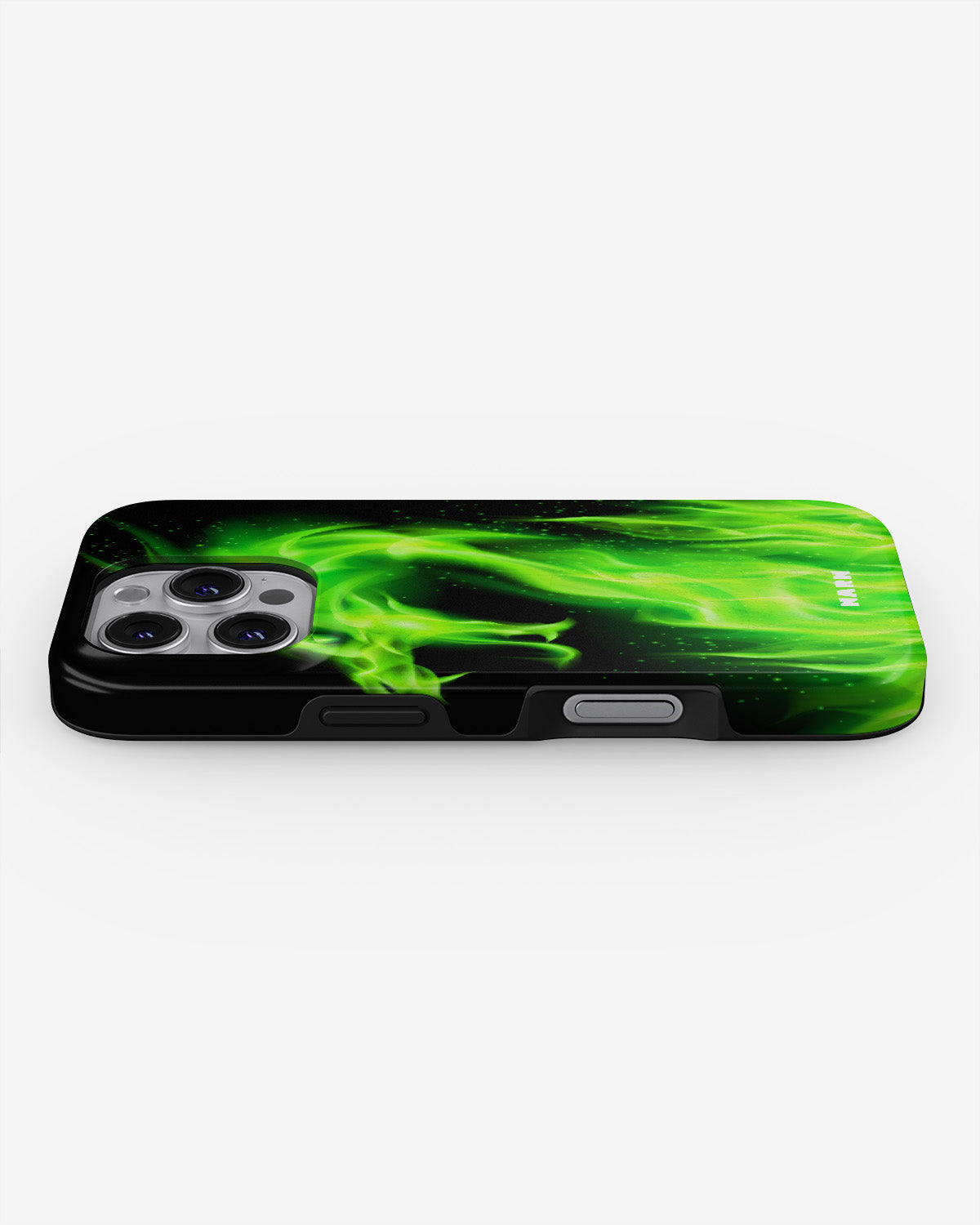 iPhone 16 Pro Tough Case – Green Flames Dragon - View 3