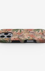 iPhone 16 Pro Tough Case – Flamingos & Flowers - View 3
