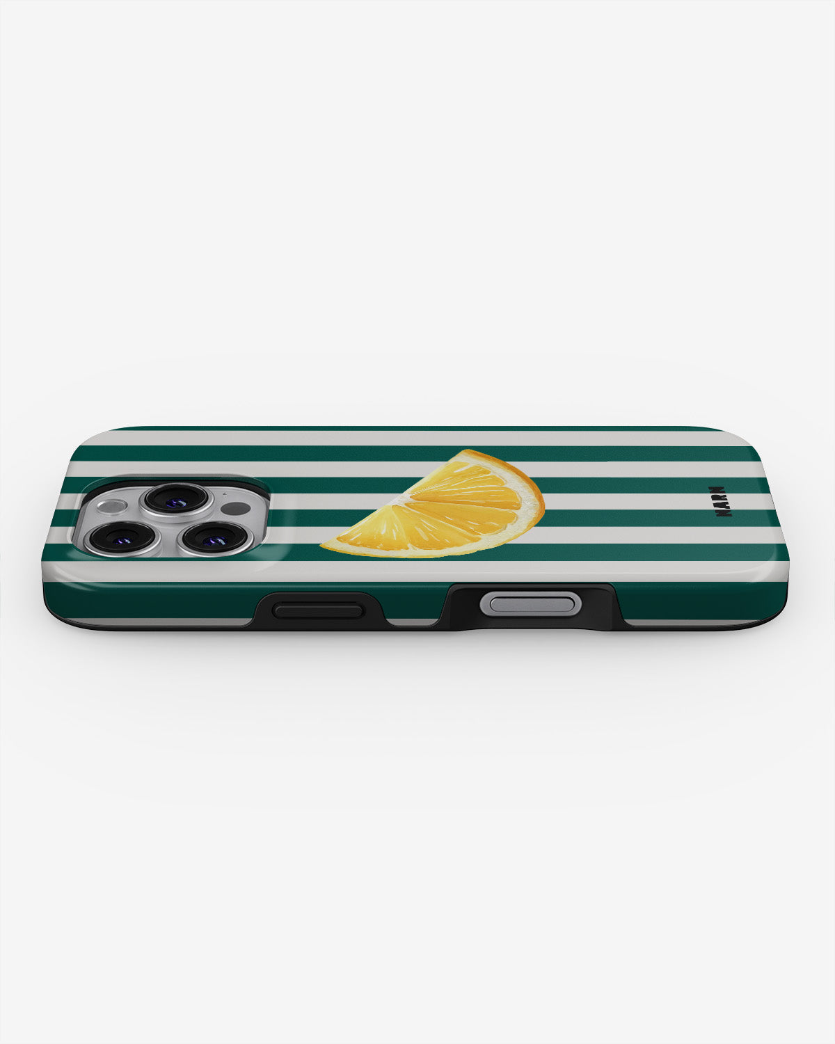 iPhone 16 Pro Tough Case – Lemon Stripes - View 3