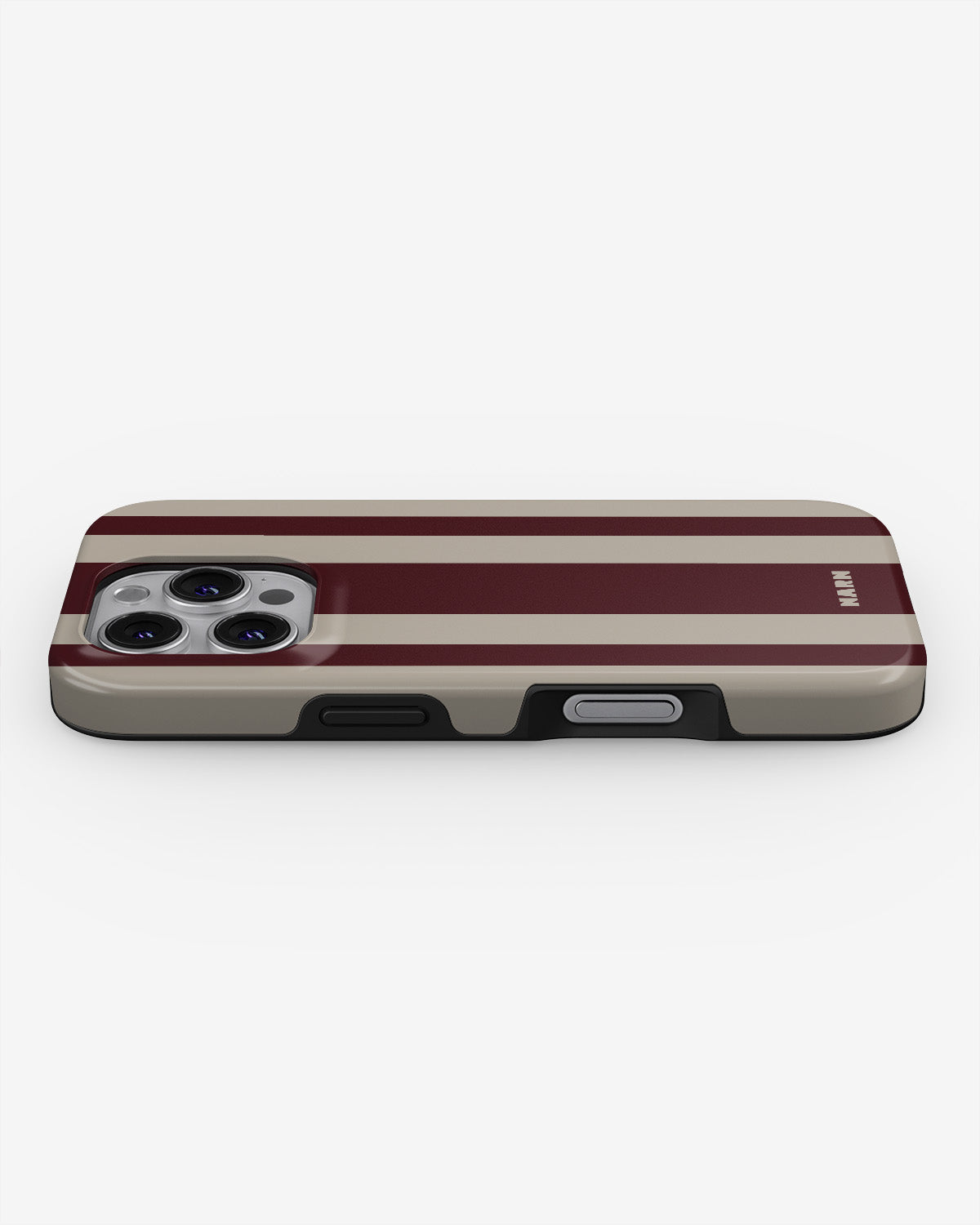 iPhone 16 Pro Tough Case – Bordeaux Stripe - View 3