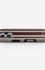 iPhone 16 Pro Tough Case – Bordeaux Stripe - View 3