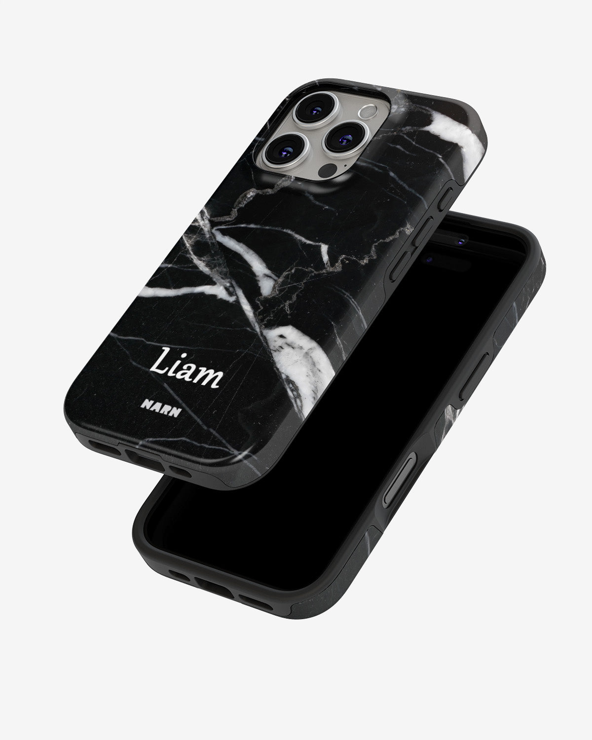 iPhone 16 Pro Tough Case – Custom - Black Marble - View 4