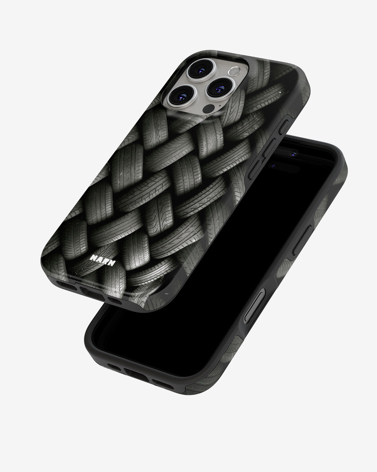 iPhone 16 Pro Tough Case – Tires Wall - View 4
