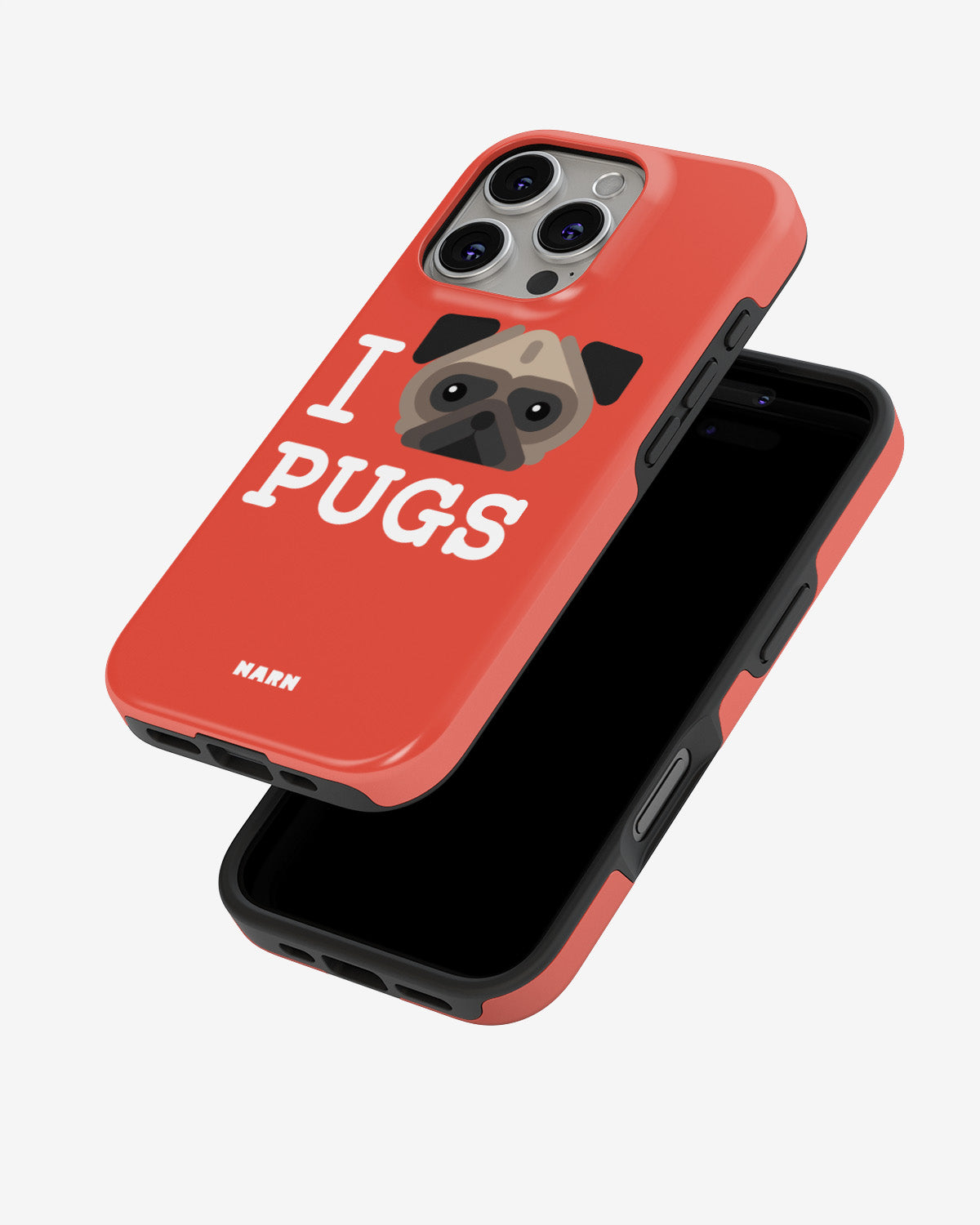iPhone 16 Pro Tough Case – I Love Pugs - View 4