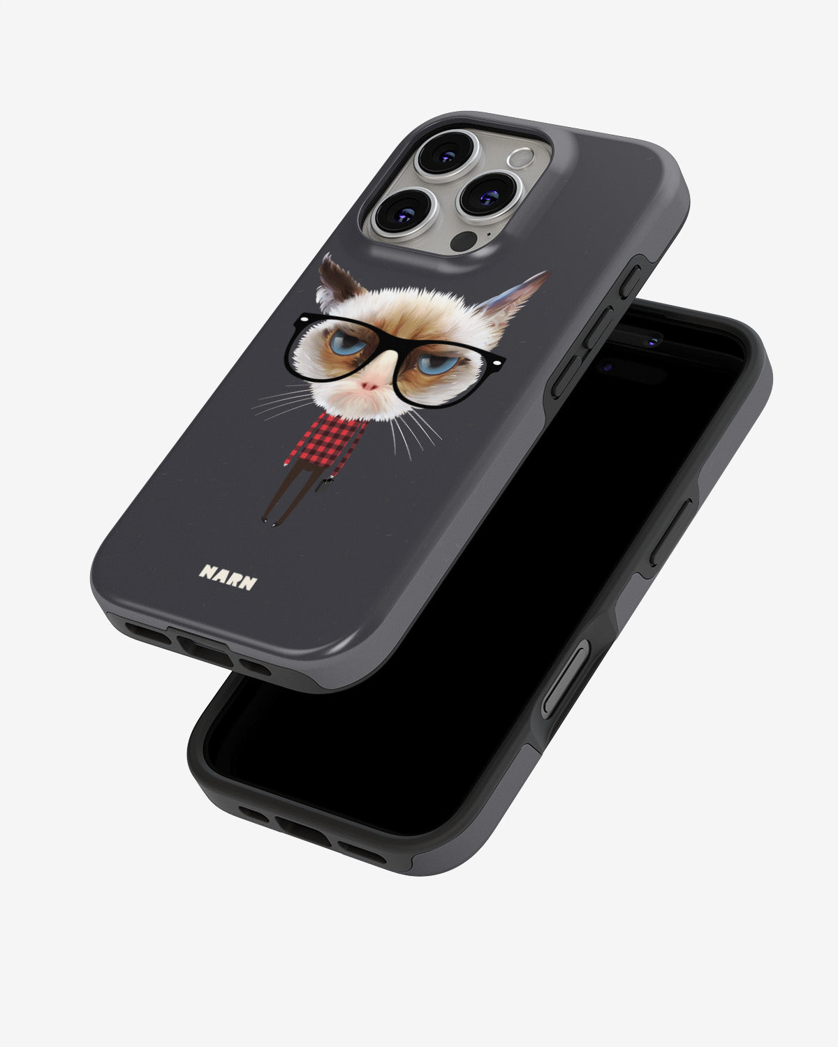 iPhone 16 Pro Tough Case – Hipster Cat - View 4