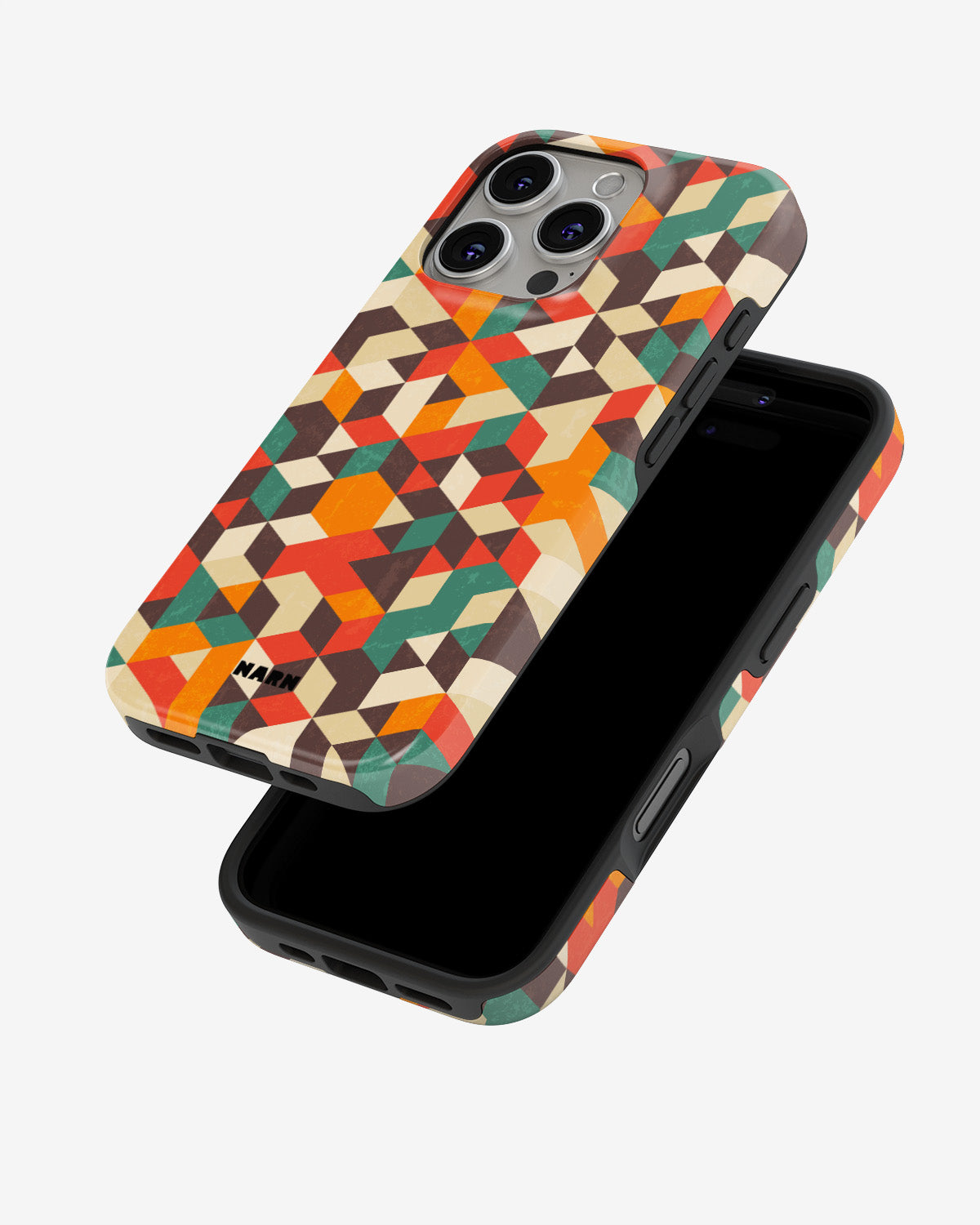 iPhone 16 Pro Tough Case – Retro Geometric - View 4