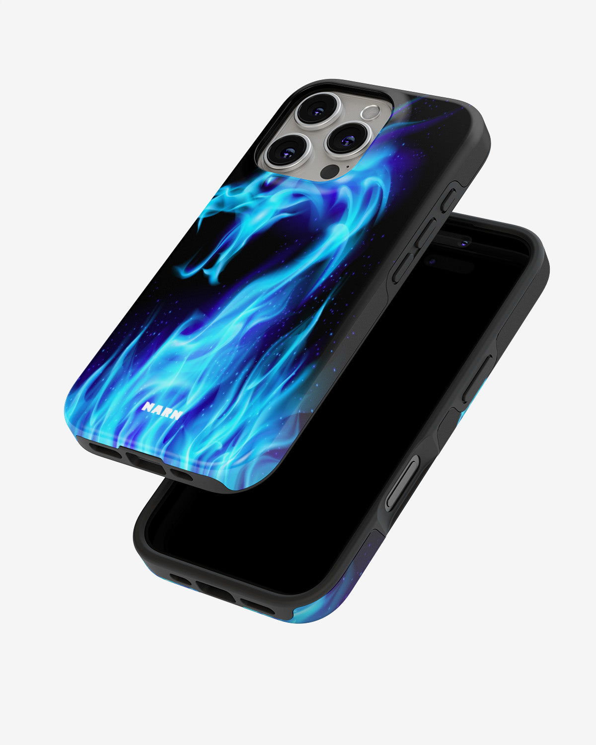 iPhone 16 Pro Tough Case – Blue Flames Dragon - View 4